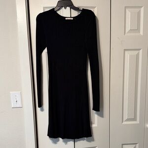 Copper Key Elegant Black Long Sleeve Dress